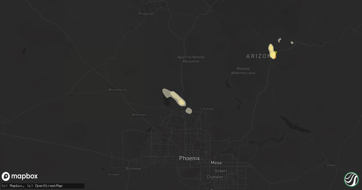 Hail map in New River, AZ on August 31, 2023