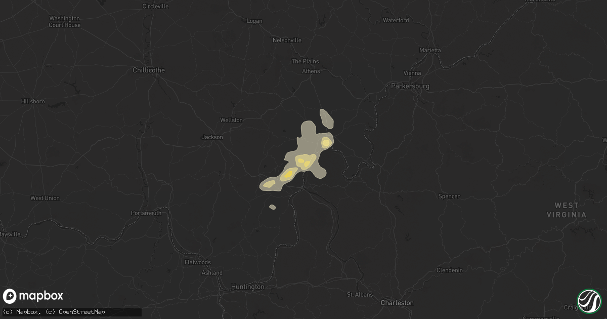Hail map in Cheshire, OH on August 31, 2024