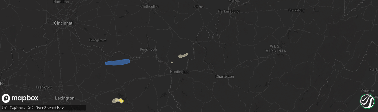 Hail map in Crown City, OH on August 31, 2024