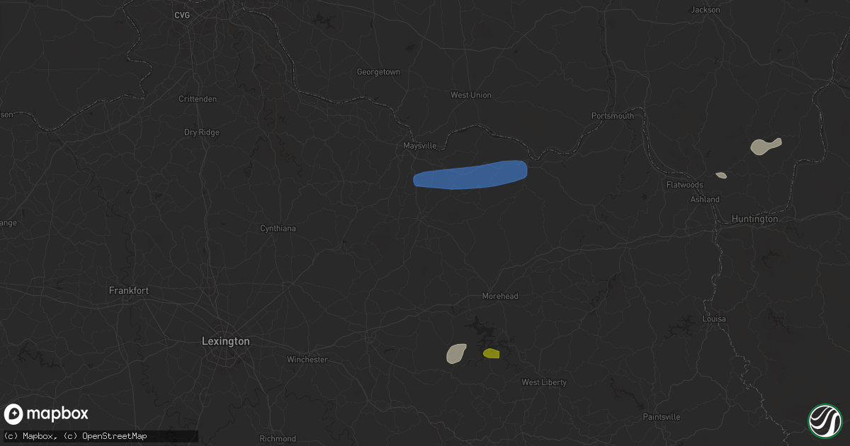 Hail map in Flemingsburg, KY on August 31, 2024