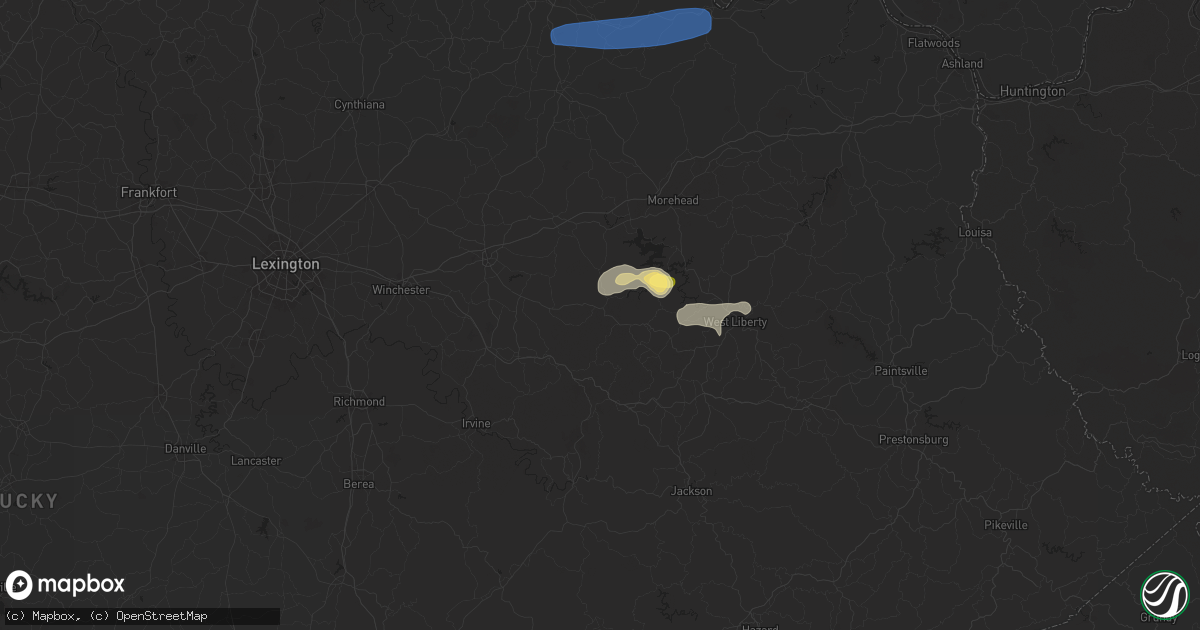 Hail map in Frenchburg, KY on August 31, 2024