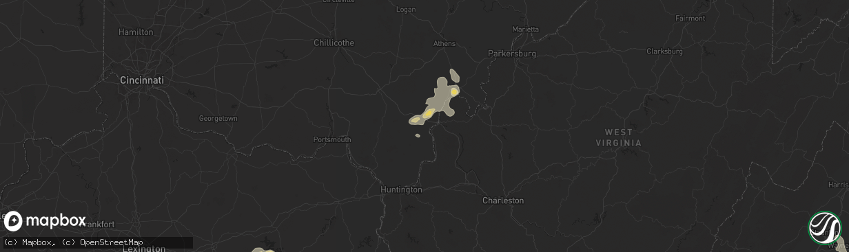 Hail map in Gallipolis, OH on August 31, 2024