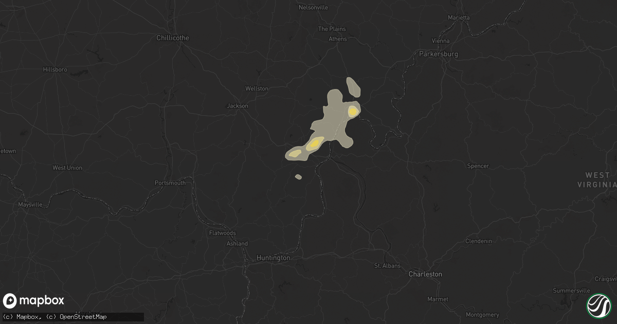 Hail map in Gallipolis, OH on August 31, 2024