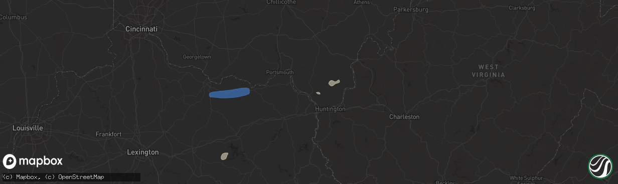 Hail map in Ironton, OH on August 31, 2024