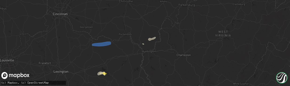 Hail map in Kitts Hill, OH on August 31, 2024