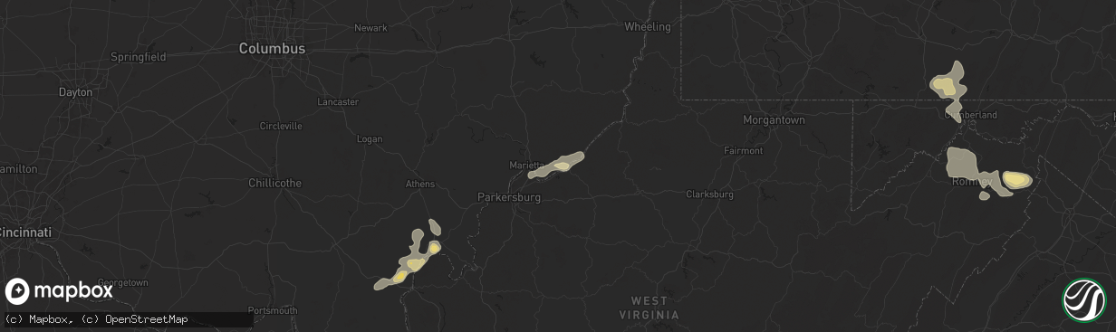 Hail map in Newport, OH on August 31, 2024