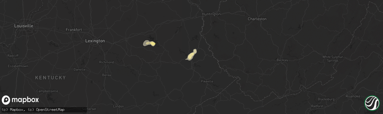 Hail map in Paintsville, KY on August 31, 2024