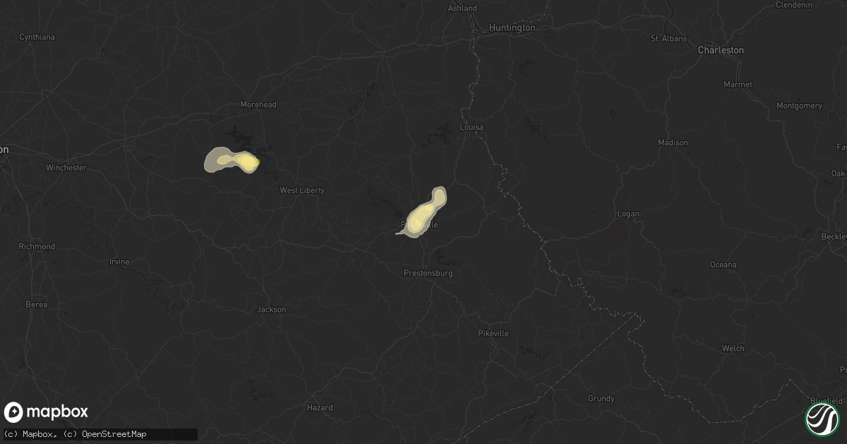 Hail map in Paintsville, KY on August 31, 2024