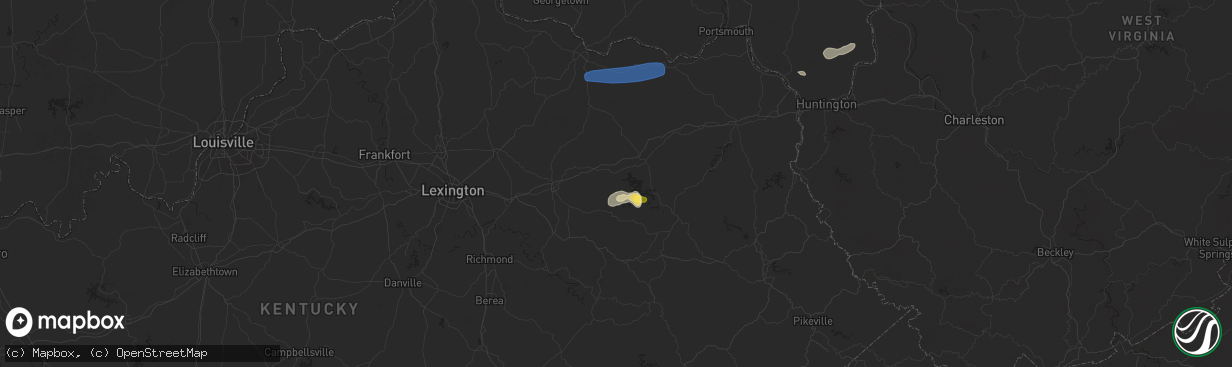 Hail map in Salt Lick, KY on August 31, 2024