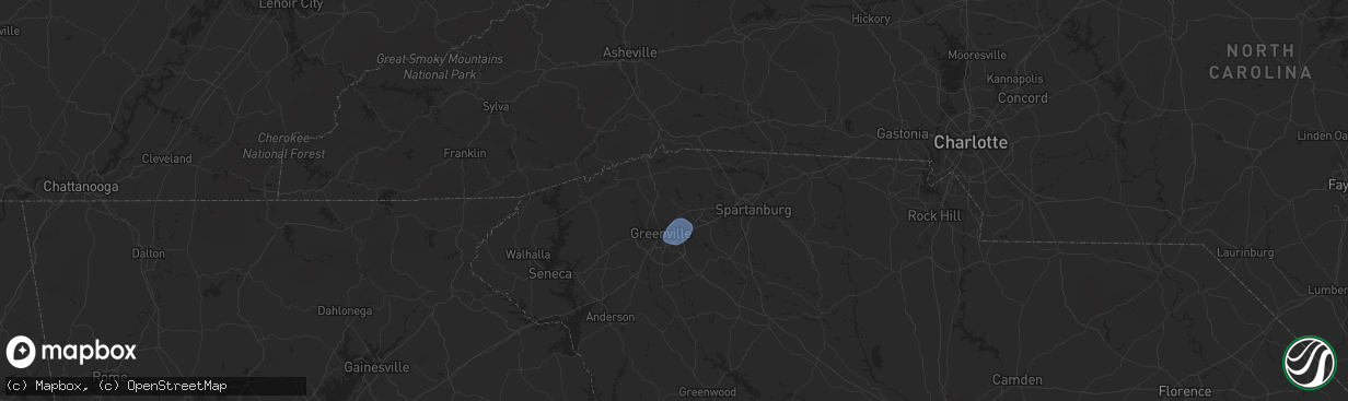 Hail map in Taylors, SC on August 31, 2024