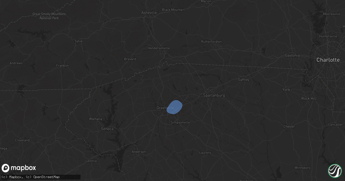 Hail map in Taylors, SC on August 31, 2024