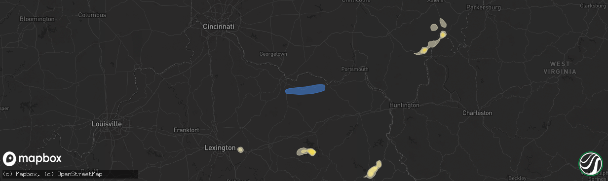 Hail map in Tollesboro, KY on August 31, 2024