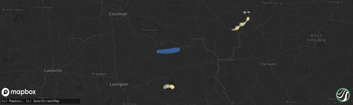 Hail map in Vanceburg, KY on August 31, 2024