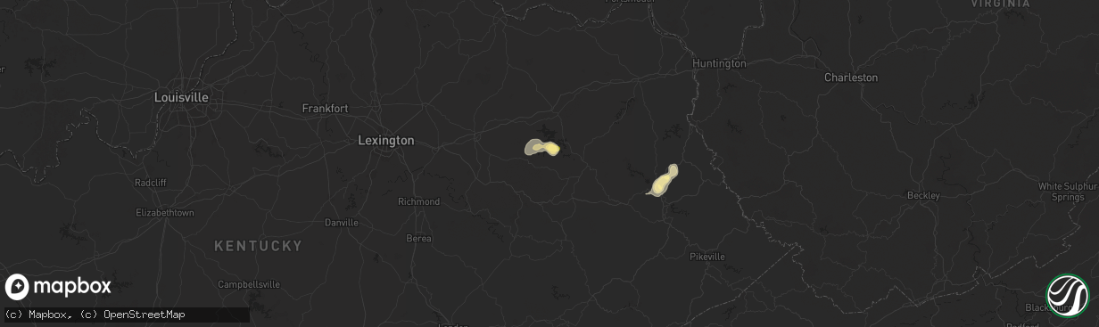 Hail map in Wellington, KY on August 31, 2024