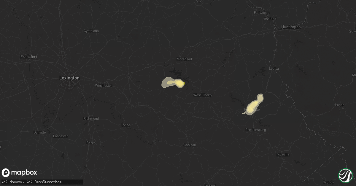 Hail map in Wellington, KY on August 31, 2024