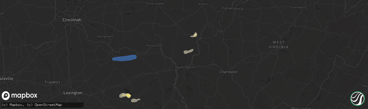 Hail map in Willow Wood, OH on August 31, 2024