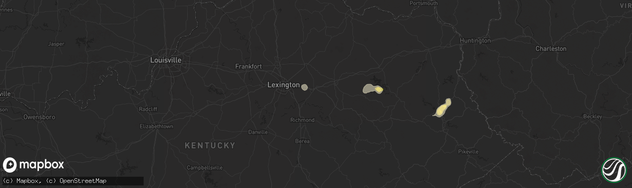 Hail map in Winchester, KY on August 31, 2024