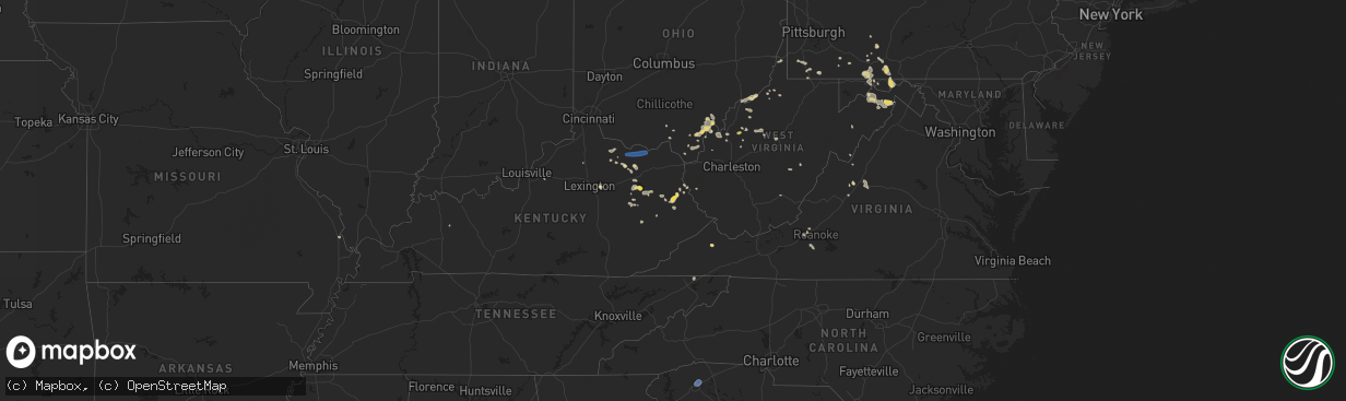 Hail map on August 31, 2024