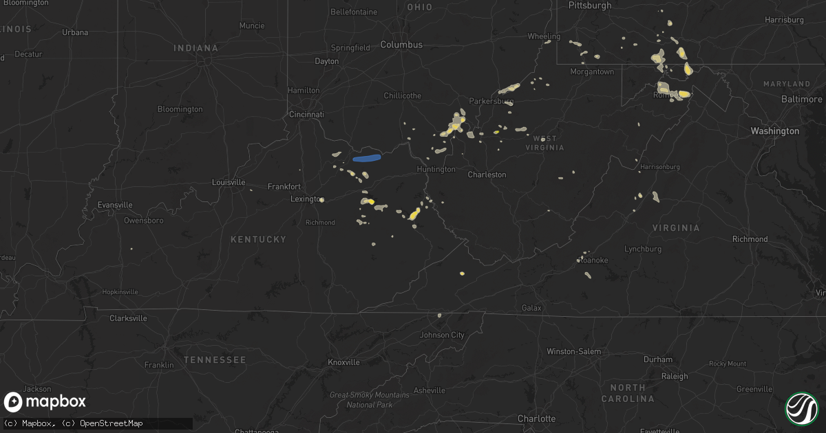 Hail map on August 31, 2024