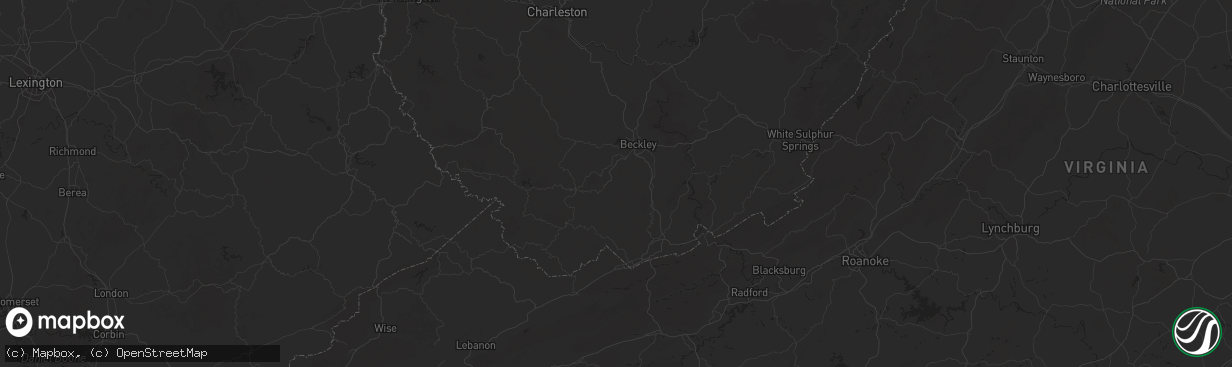 Hail map in Amigo, WV on August 31, 2025