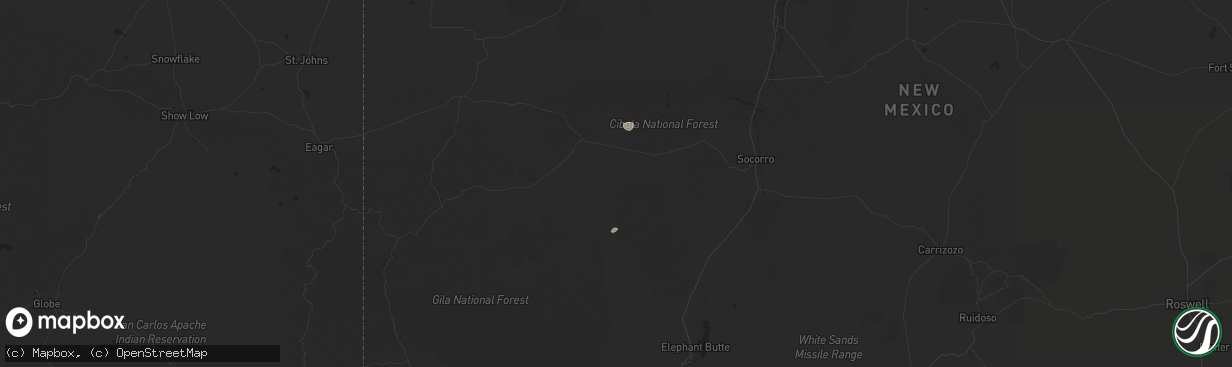 Hail map in Magdalena, NM on August 31, 2025