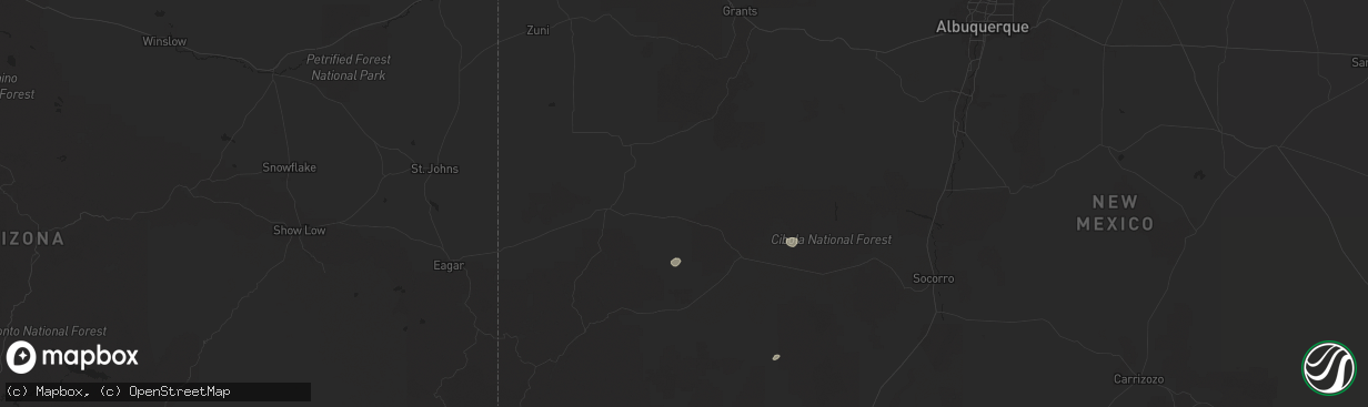 Hail map in Pie Town, NM on August 31, 2025
