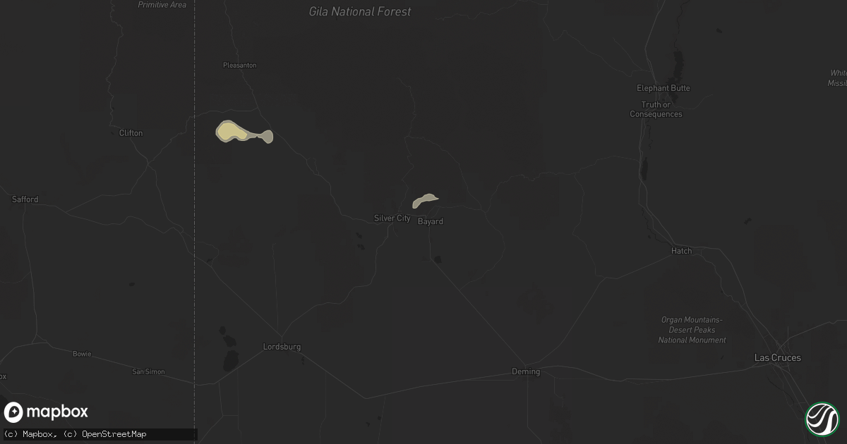 Hail map in Santa Clara, NM on August 31, 2025