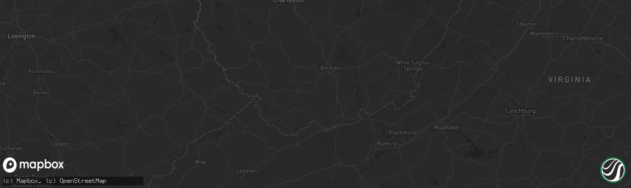Hail map in Stephenson, WV on August 31, 2025
