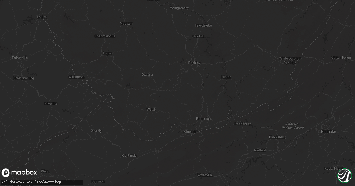 Hail map in Stephenson, WV on August 31, 2025