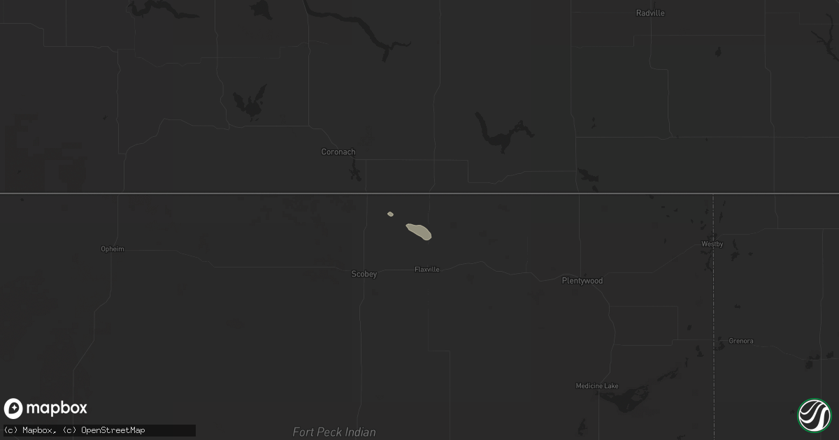 Hail map in Whitetail, MT on August 31, 2025