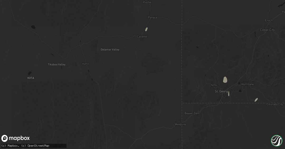 Hail map in Caliente, NV on August 31, 2026