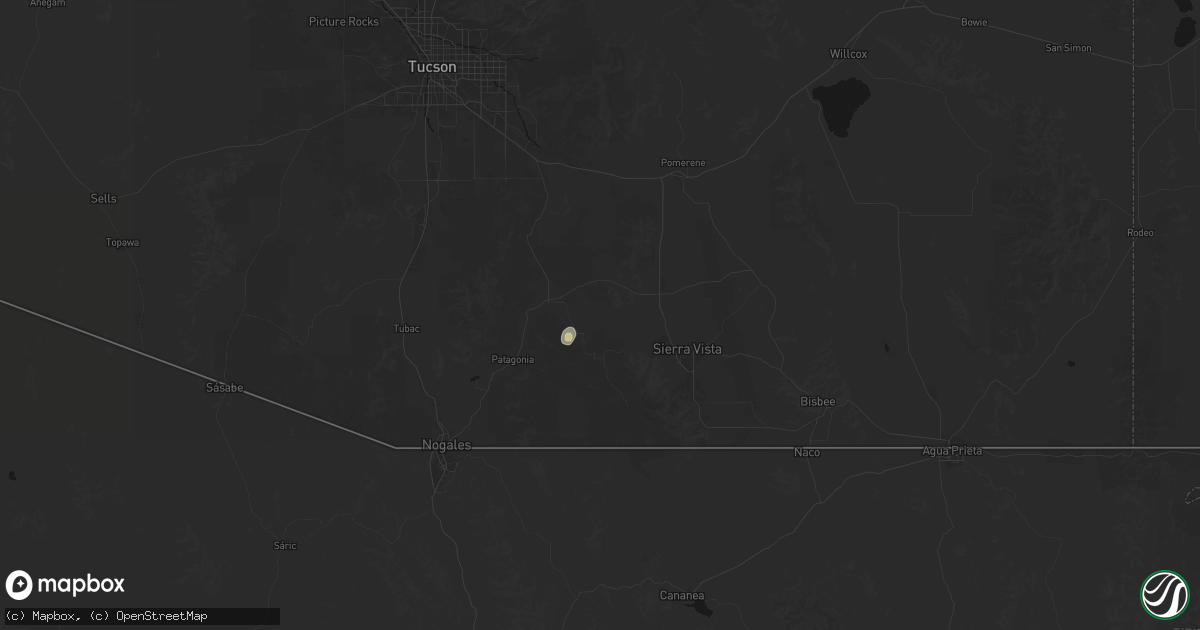 Hail map in Elgin, AZ on August 31, 2026