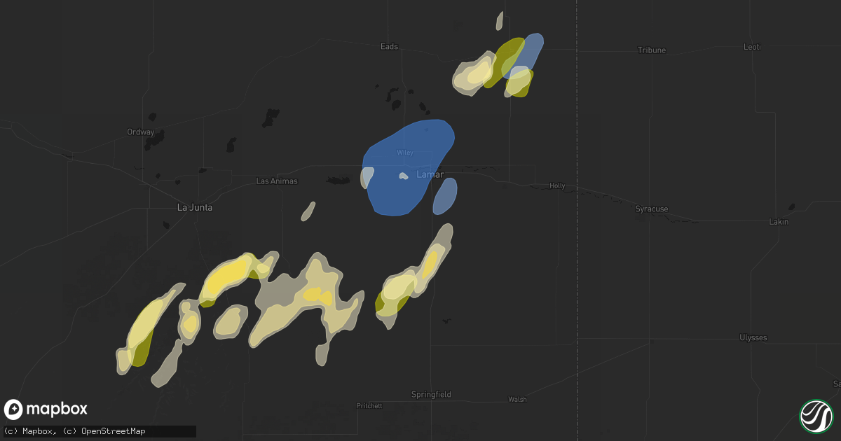 Hail map in Lamar, CO on August 31, 2026