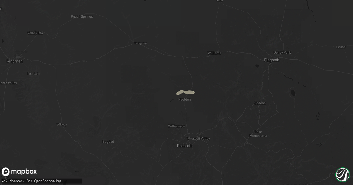 Hail map in Paulden, AZ on August 31, 2026