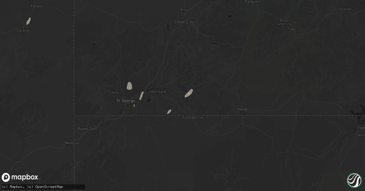Hail map in Rockville, UT on August 31, 2026