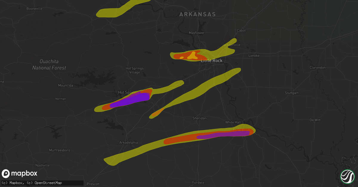 Hail map in Benton, AR on September 1, 2009