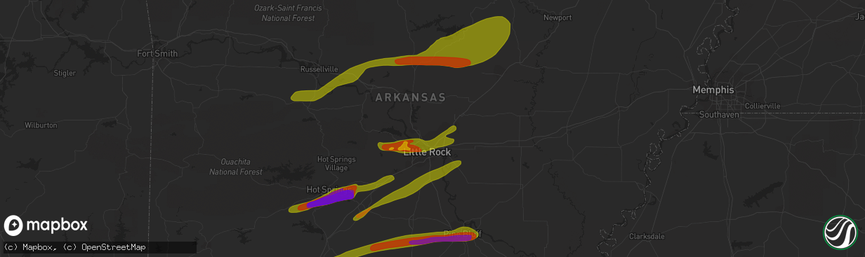 Hail map in Sherwood, AR on September 1, 2009
