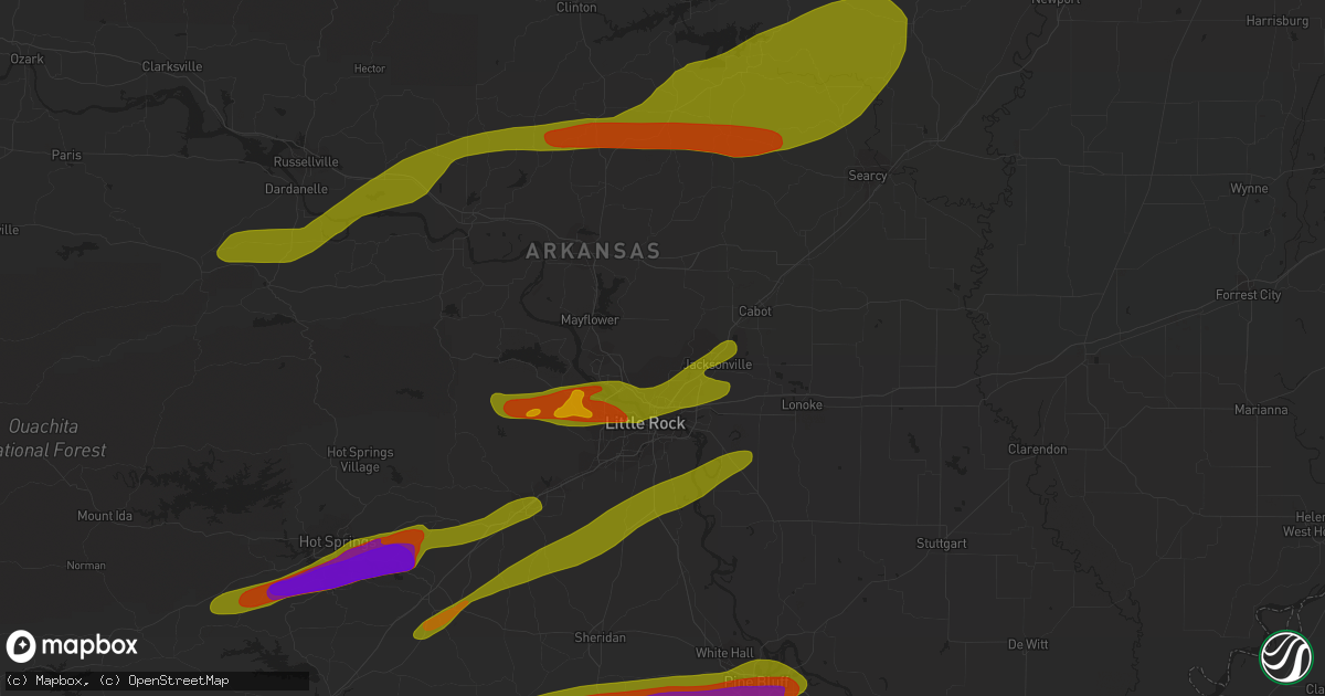 Hail map in Sherwood, AR on September 1, 2009