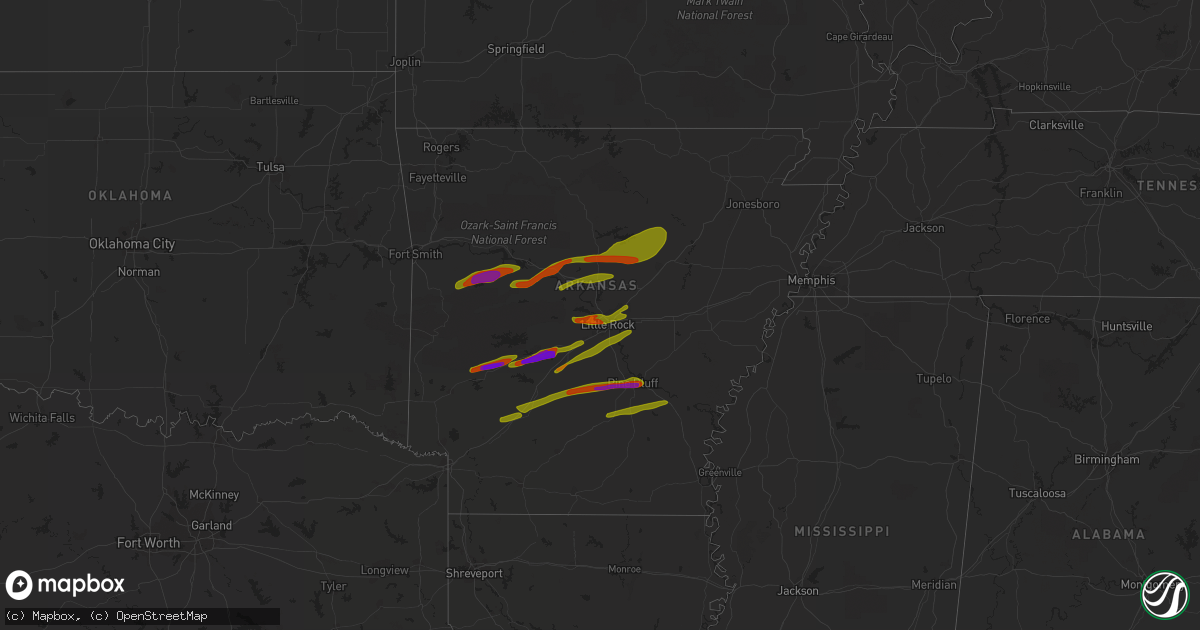 Hail map on September 1, 2009