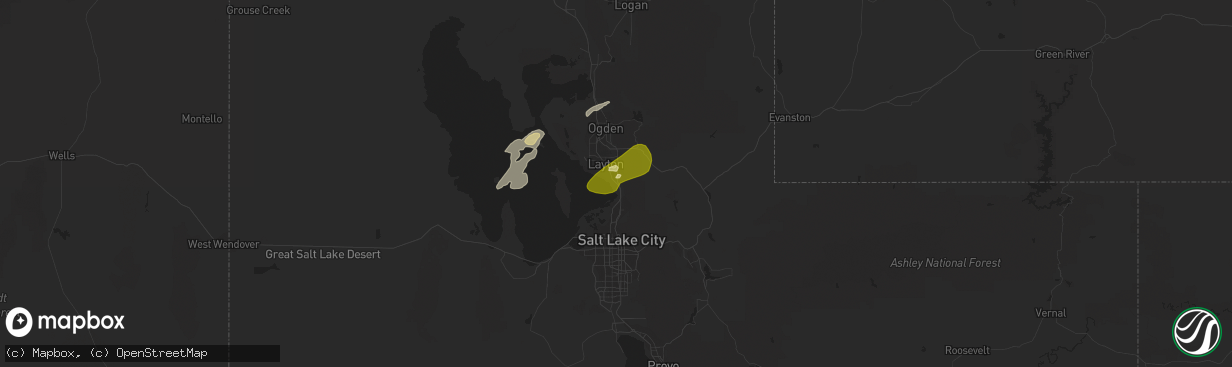 Hail map in Kaysville, UT on September 1, 2012