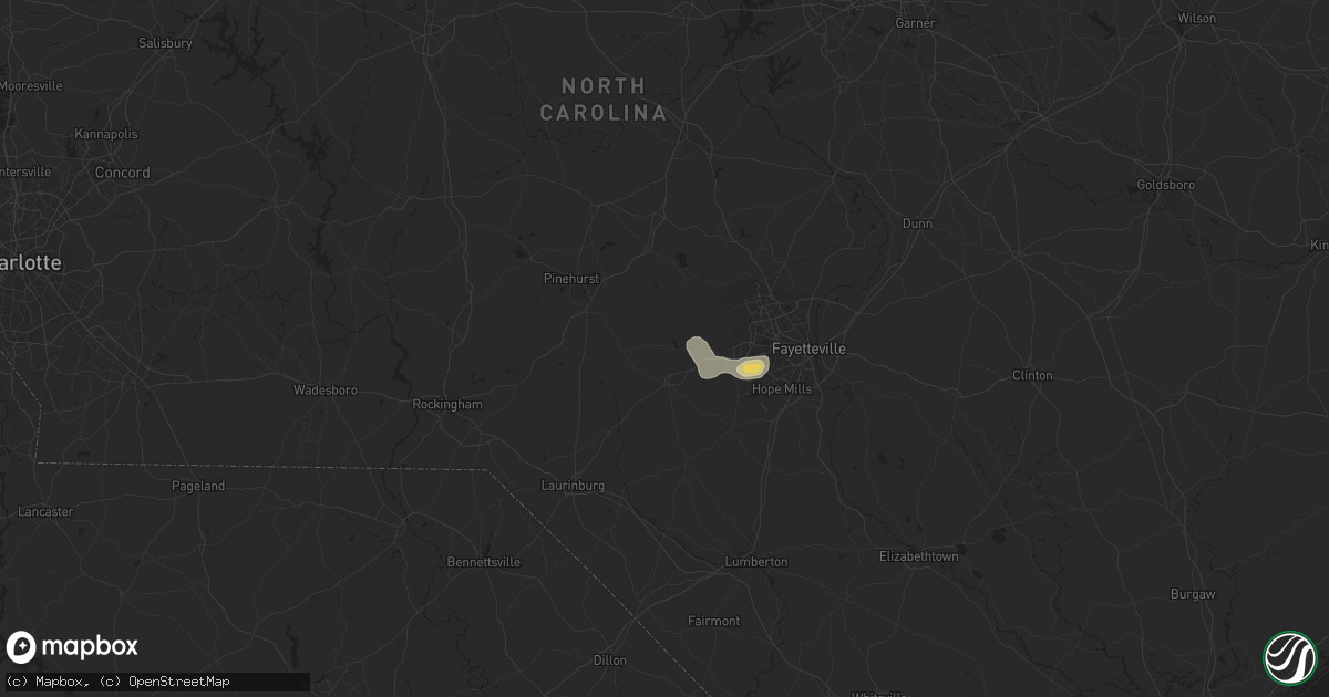 Hail map in Raeford, NC on September 1, 2012