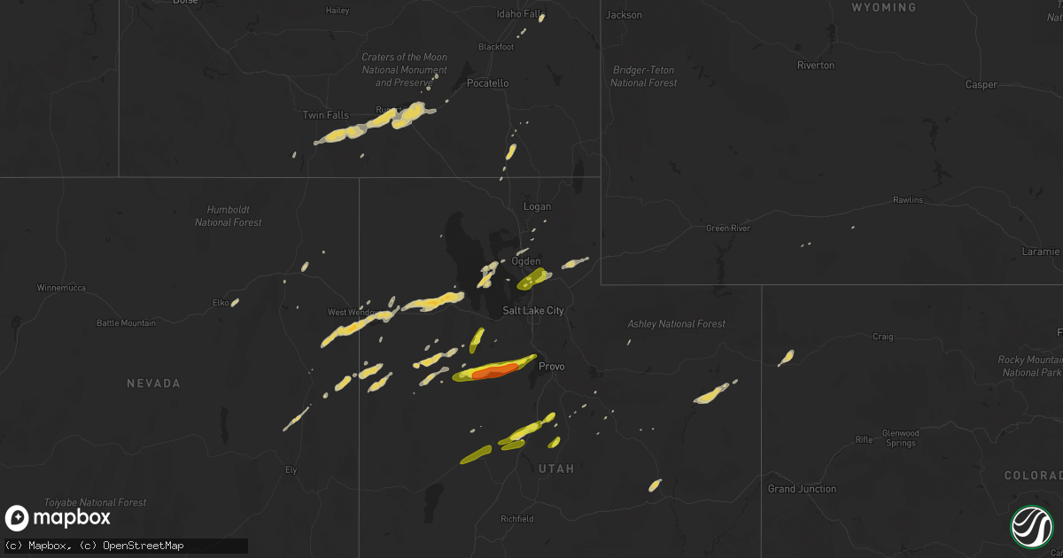 Hail map on September 1, 2012