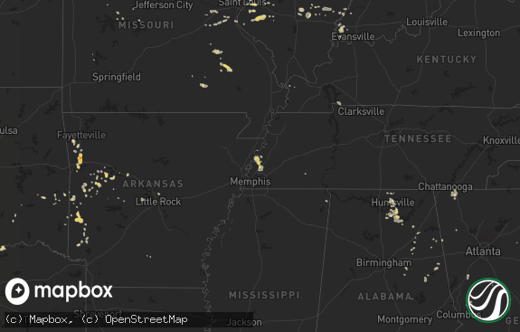 Hail map preview on 09-01-2013