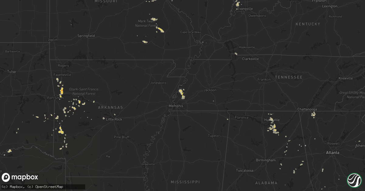 Hail map on September 1, 2013