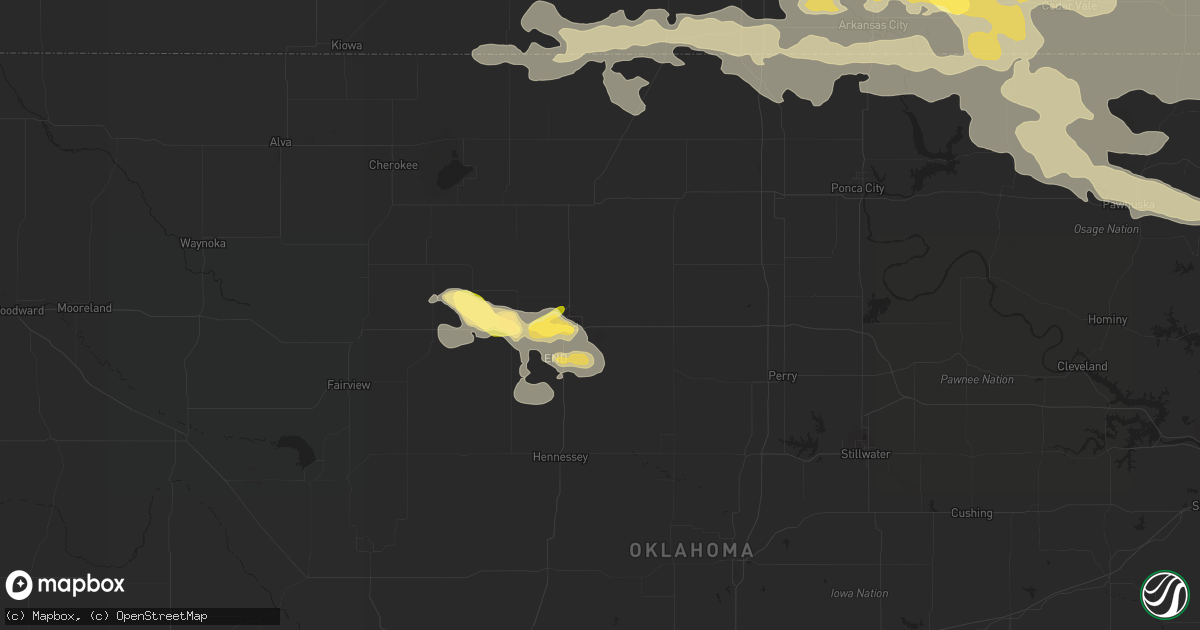 Hail map in Enid, OK on September 1, 2014