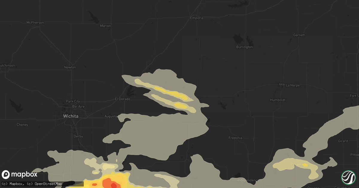 Hail map in Eureka, KS on September 1, 2014