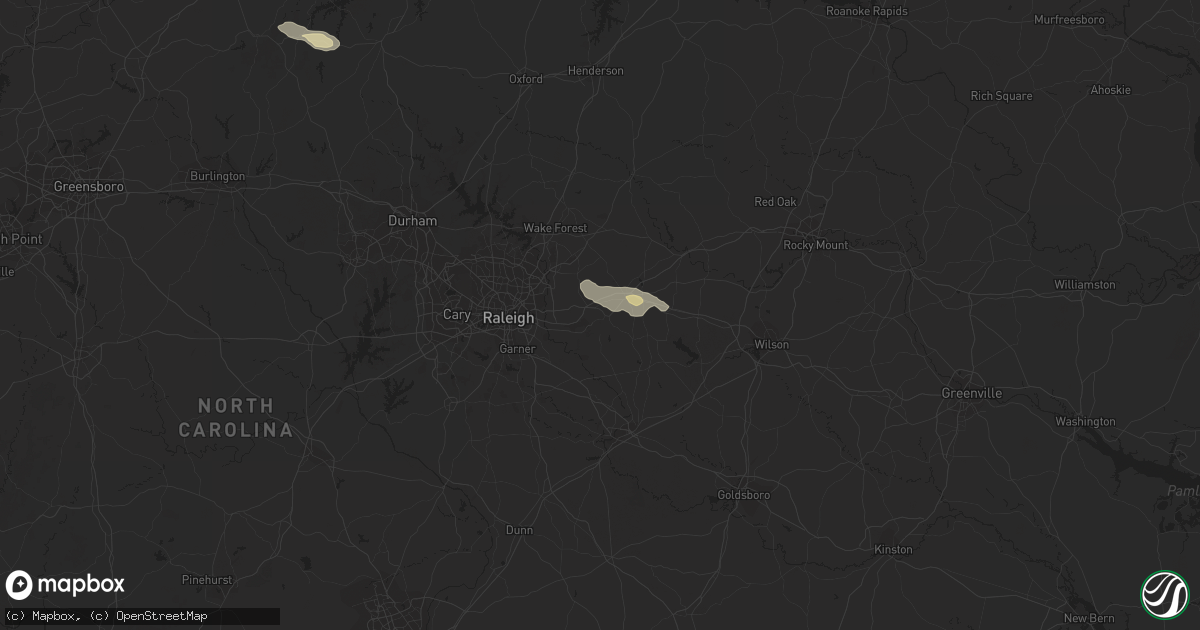 Hail map in Wendell, NC on September 1, 2016