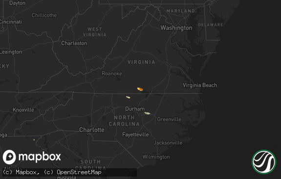 Hail map preview on 09-01-2016