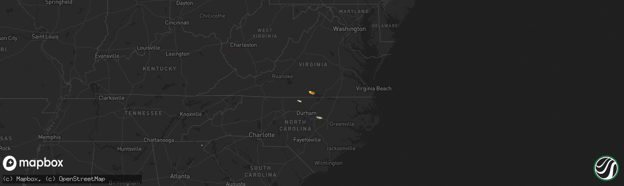 Hail map on September 1, 2016