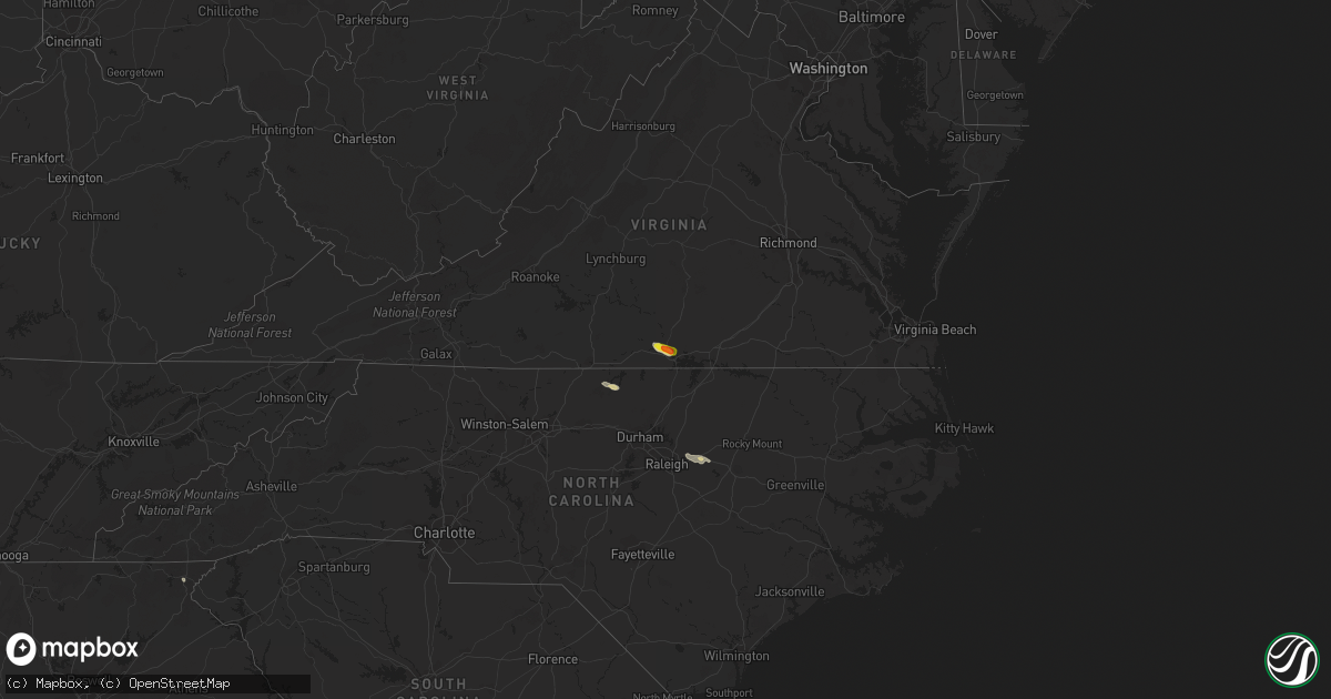 Hail map on September 1, 2016